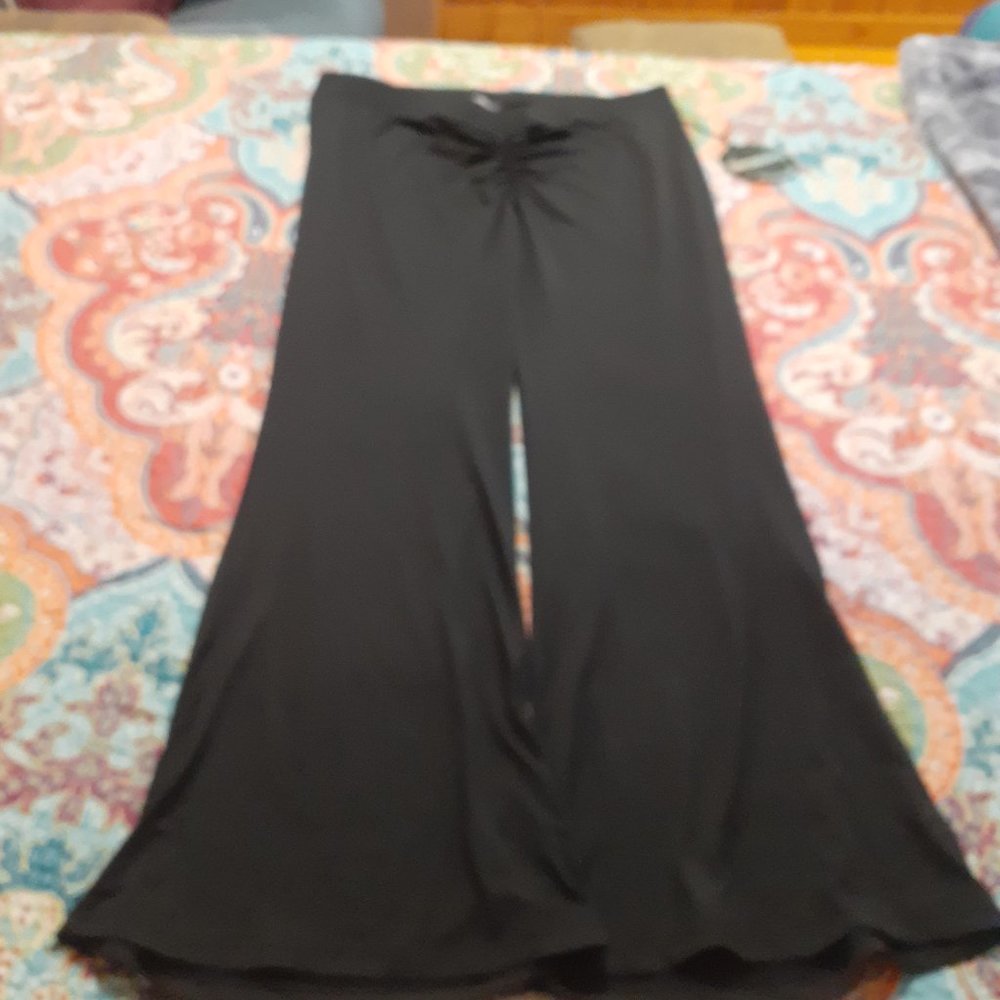 Horoscopez by Dolls Kill Black flared bottom Rhinestone black Pants 2X NWT
